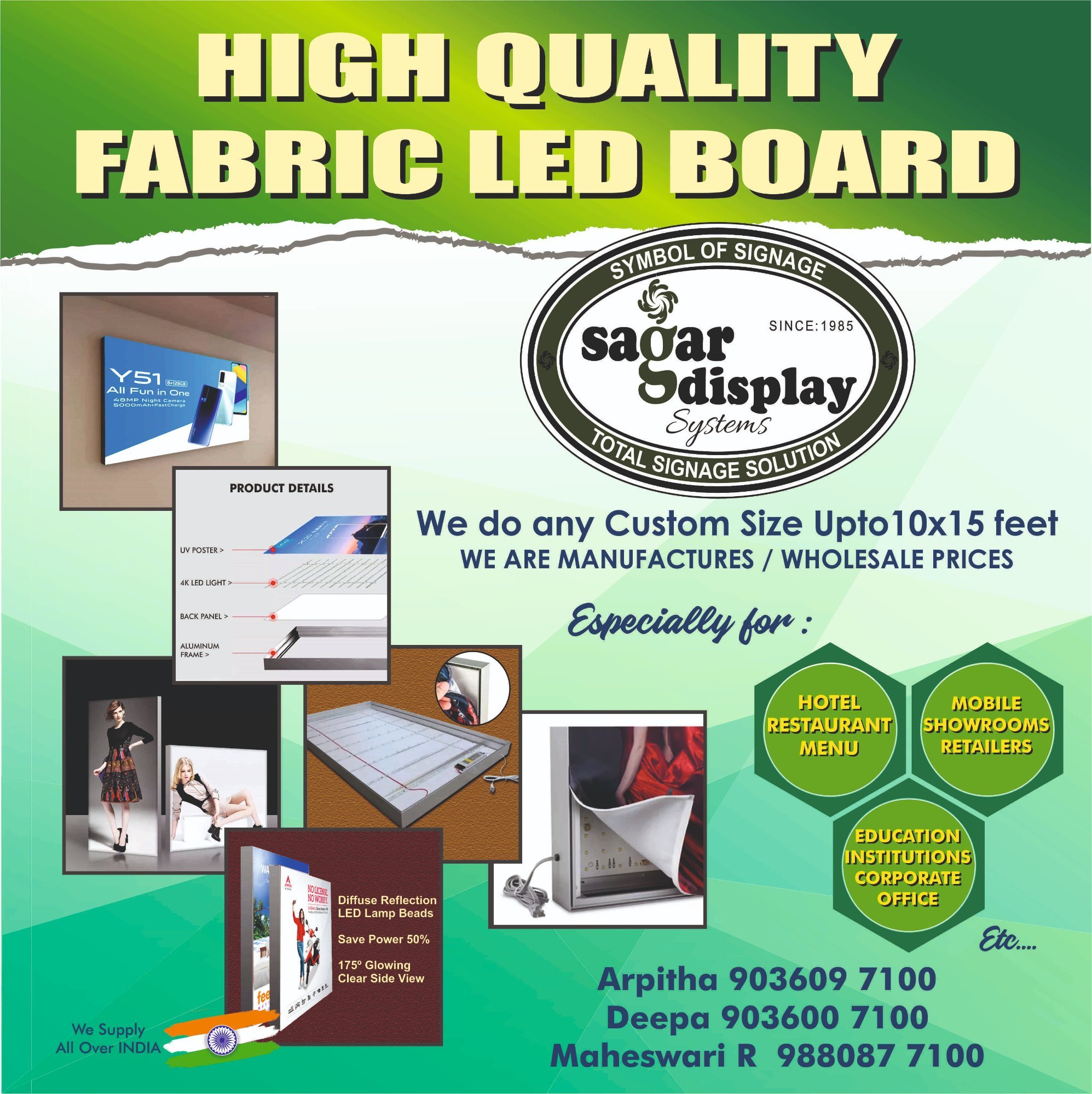 Led Fabric Light Box Display