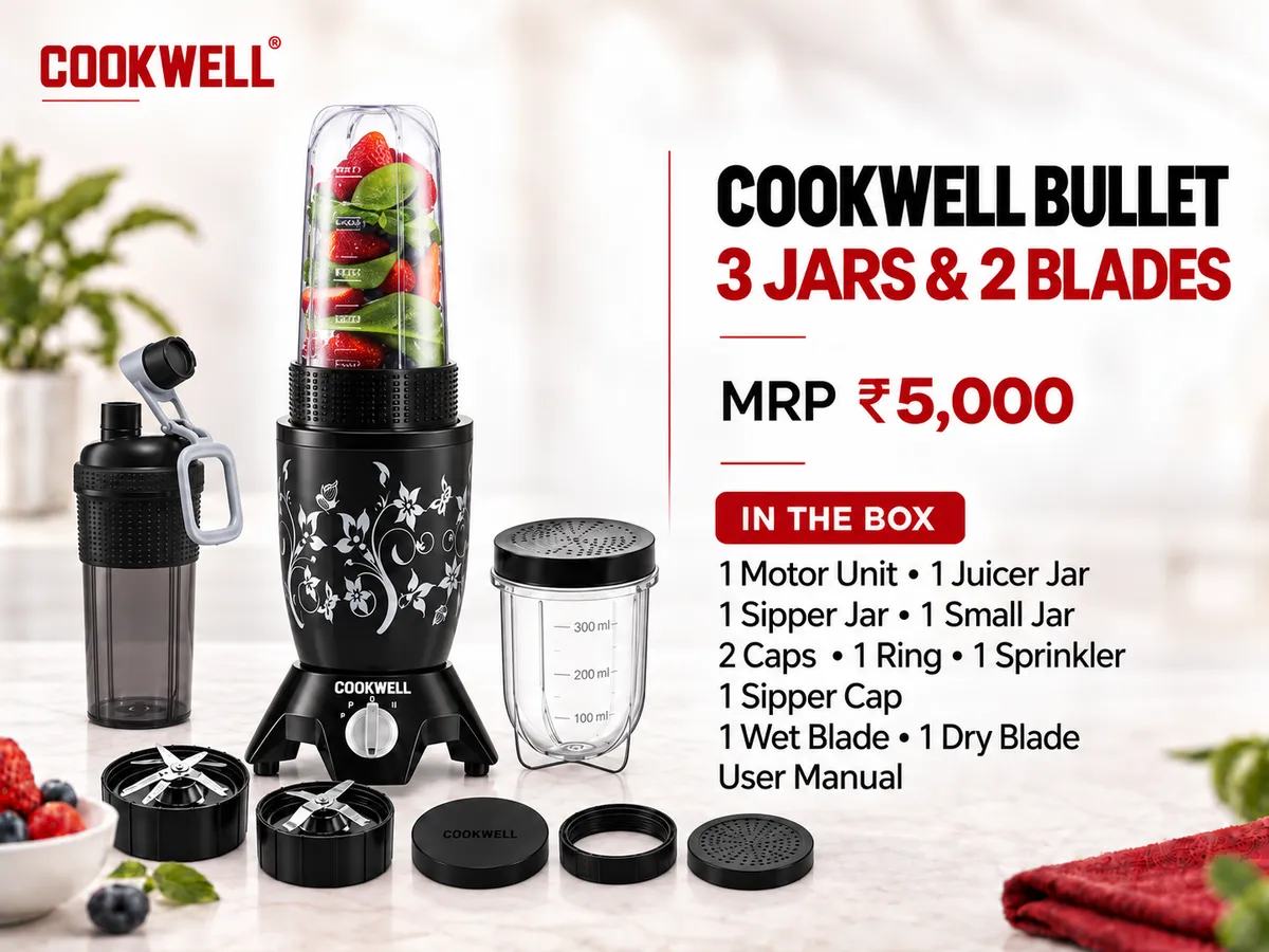 Cookwell Bullet 3 Jar & 2 Blades