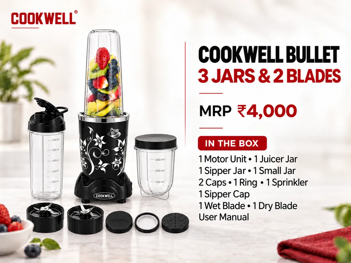Cookwell Bullet 3 Jar & 2 Blades1