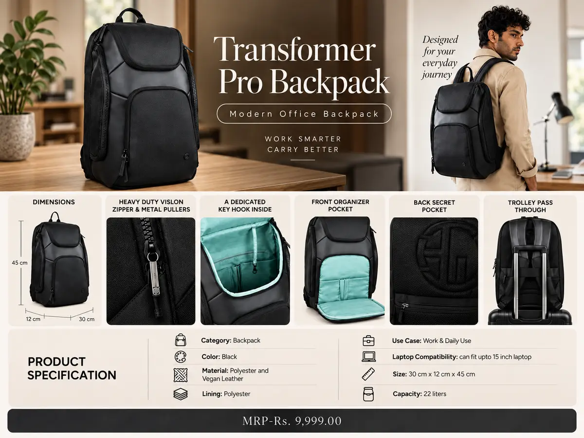 HOC Transformer Pro Blue Backpack