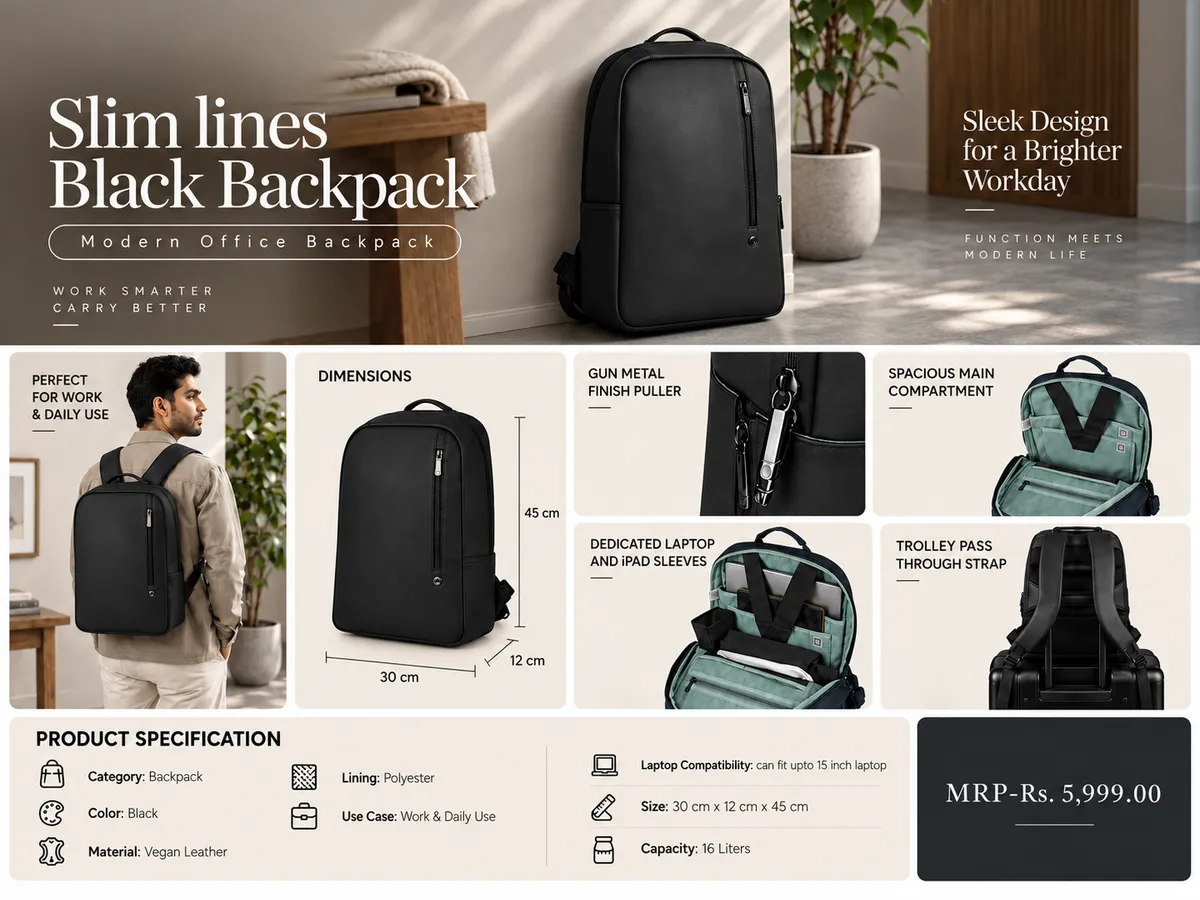 HOC Slim Lines Backpack