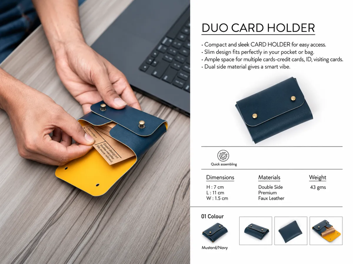 Oblique Duo Card Holder