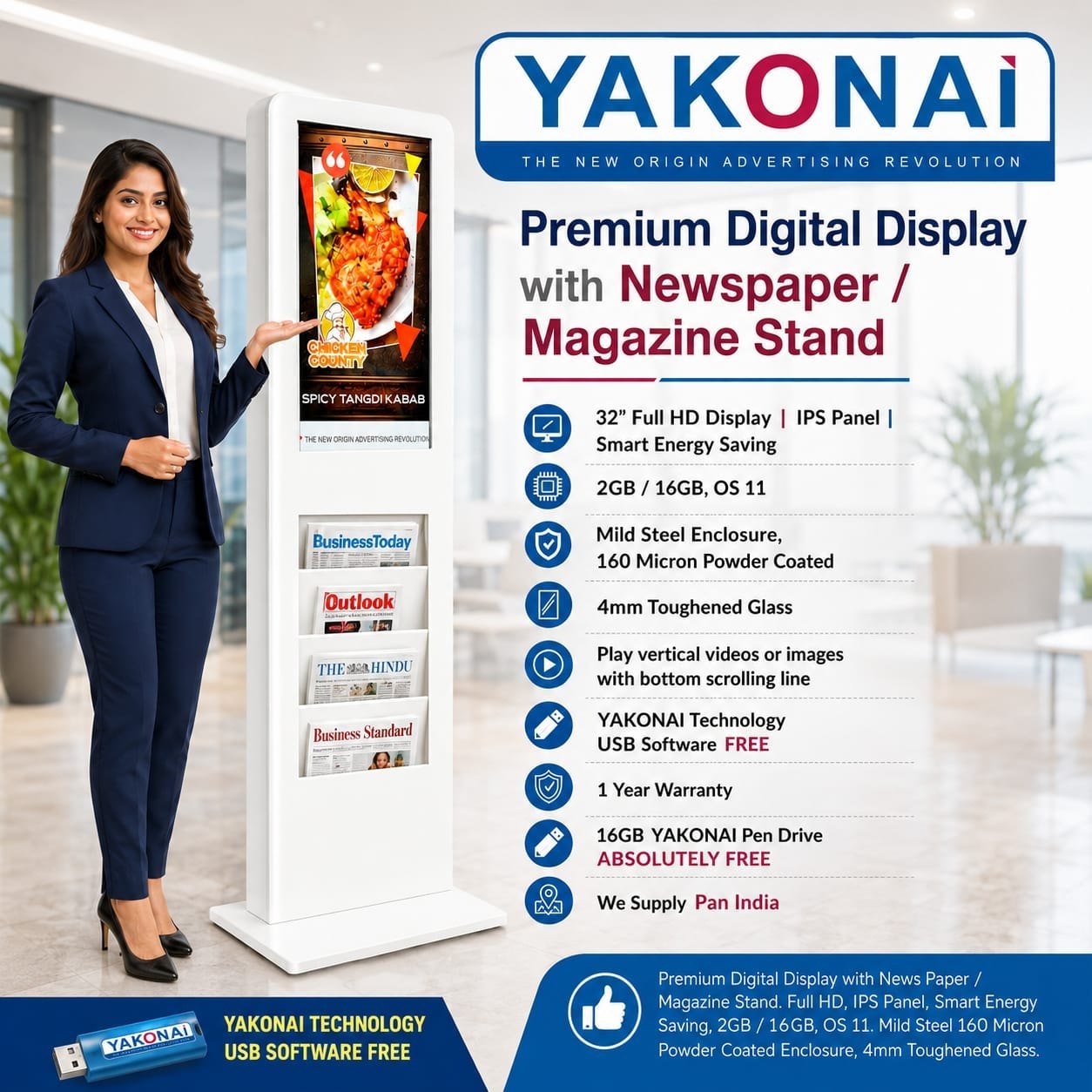 Digital Display with Broucher Stand