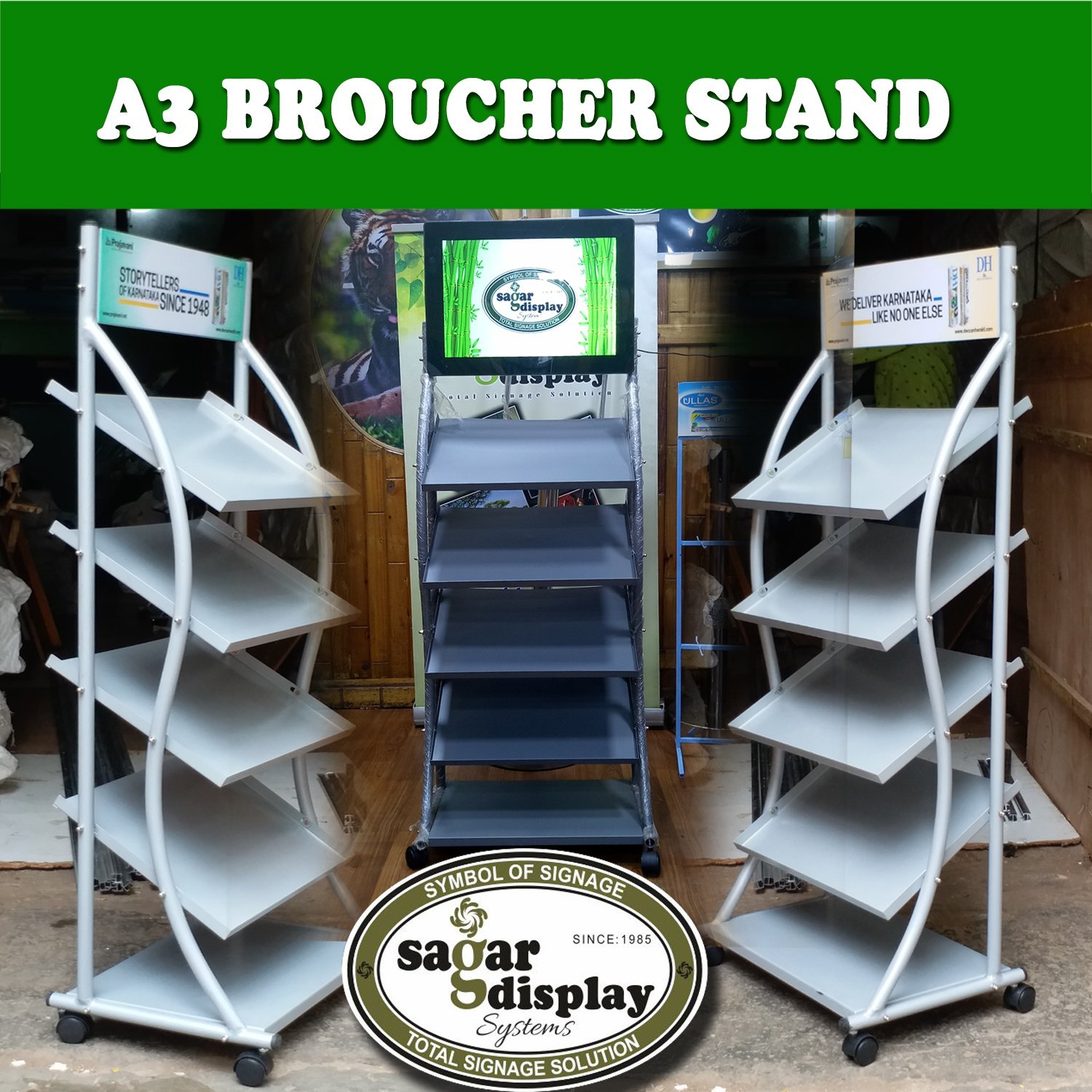 Metal Standing Brochure Stand