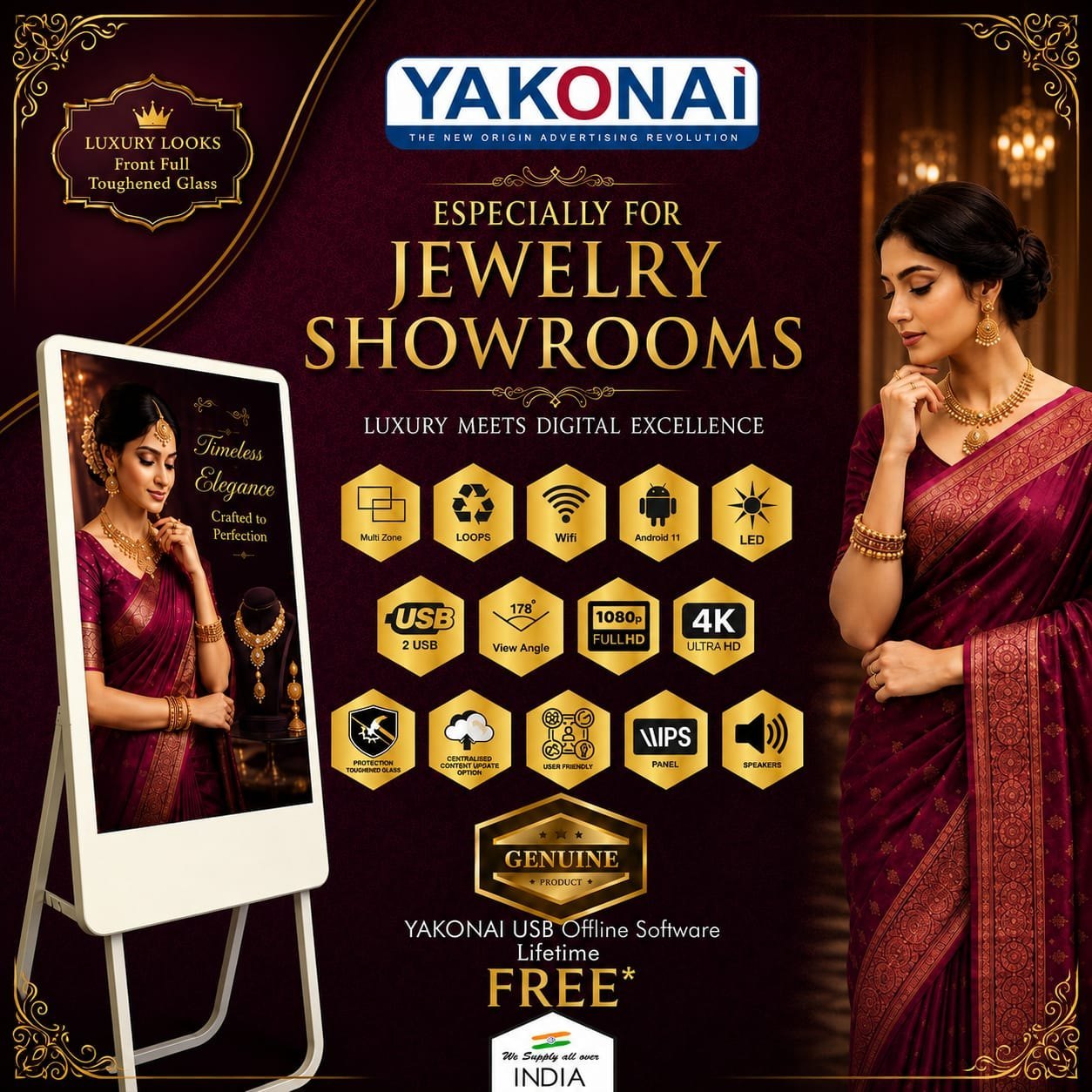 43 Inch A Frame Digital Easel Standee
