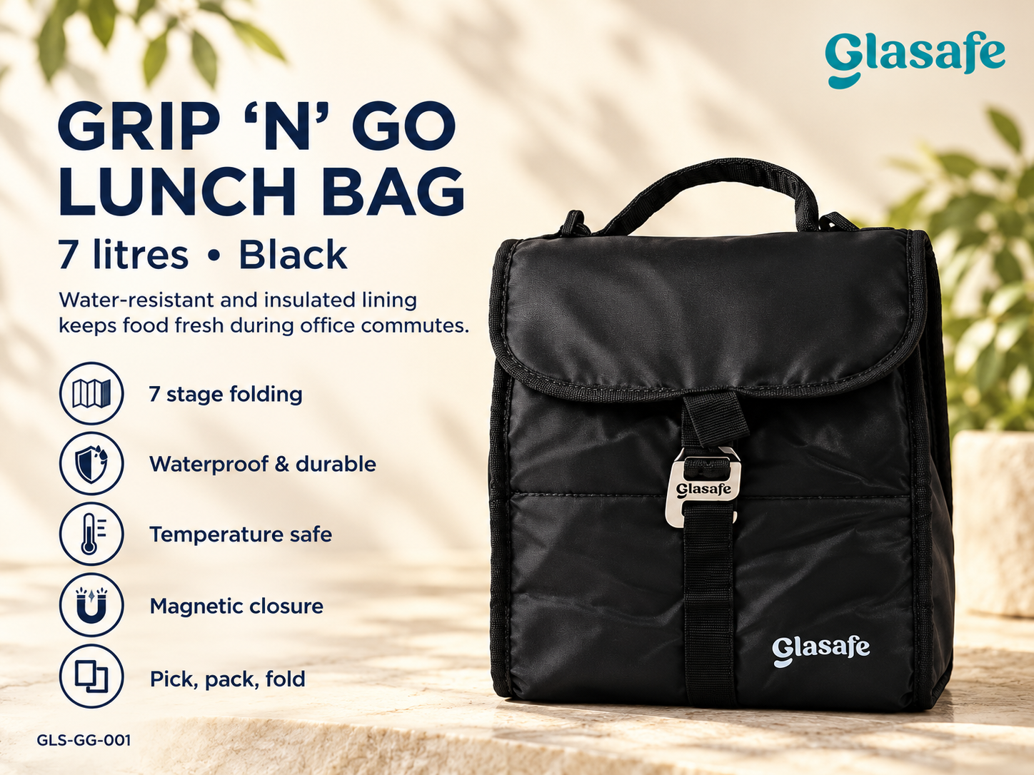 Glasafe Grip 'n' Go Lunch Bag 7L