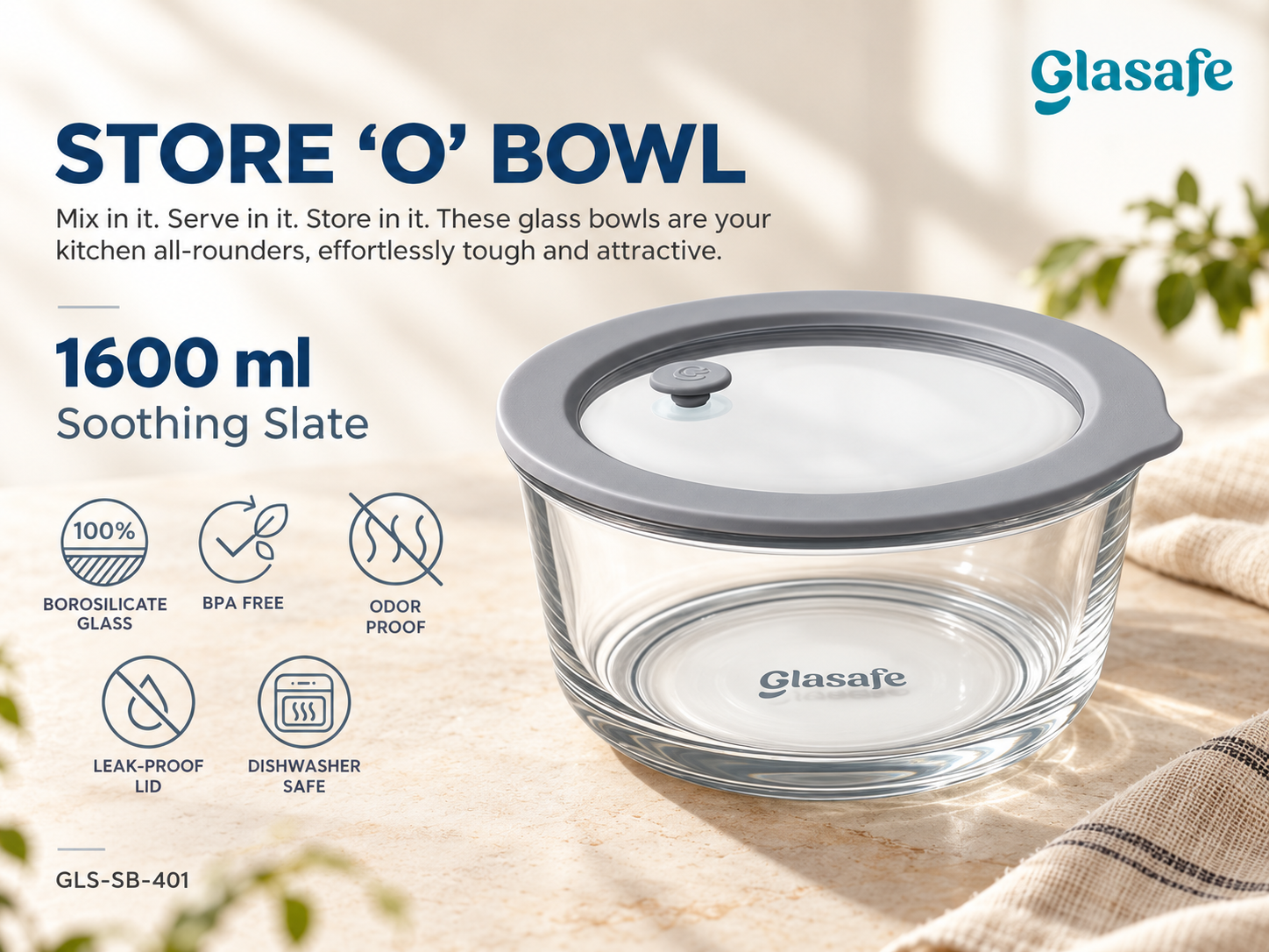 Glasafe Store 'O' Bowl 1600ml