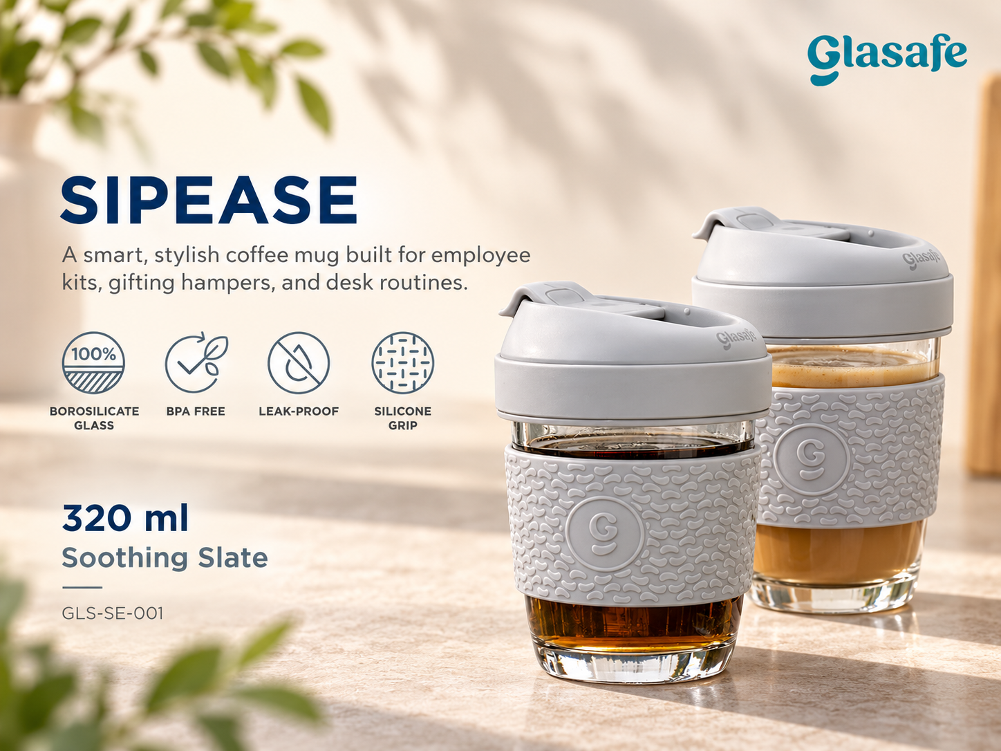 Glasafe Sipease Coffee Mug 320ml