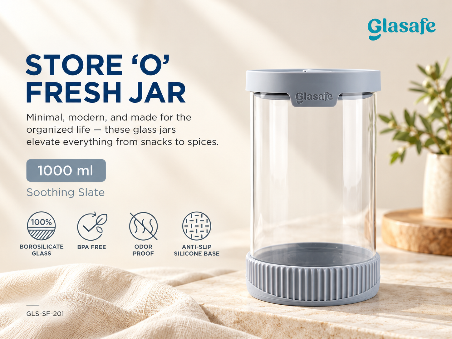 Glasafe Store 'O' Fresh Jar