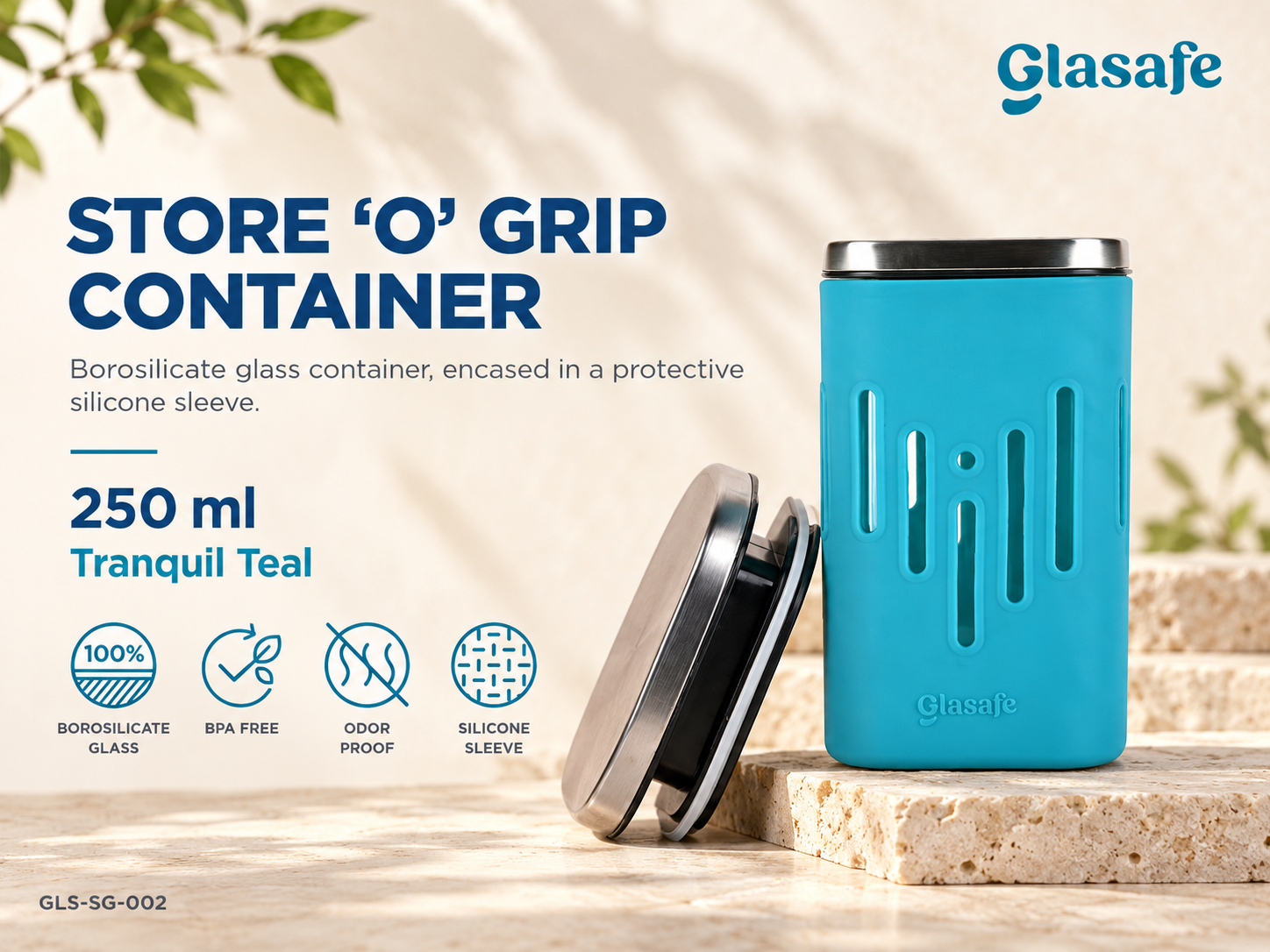 Glasafe Store 'O' Grip Container 250ml