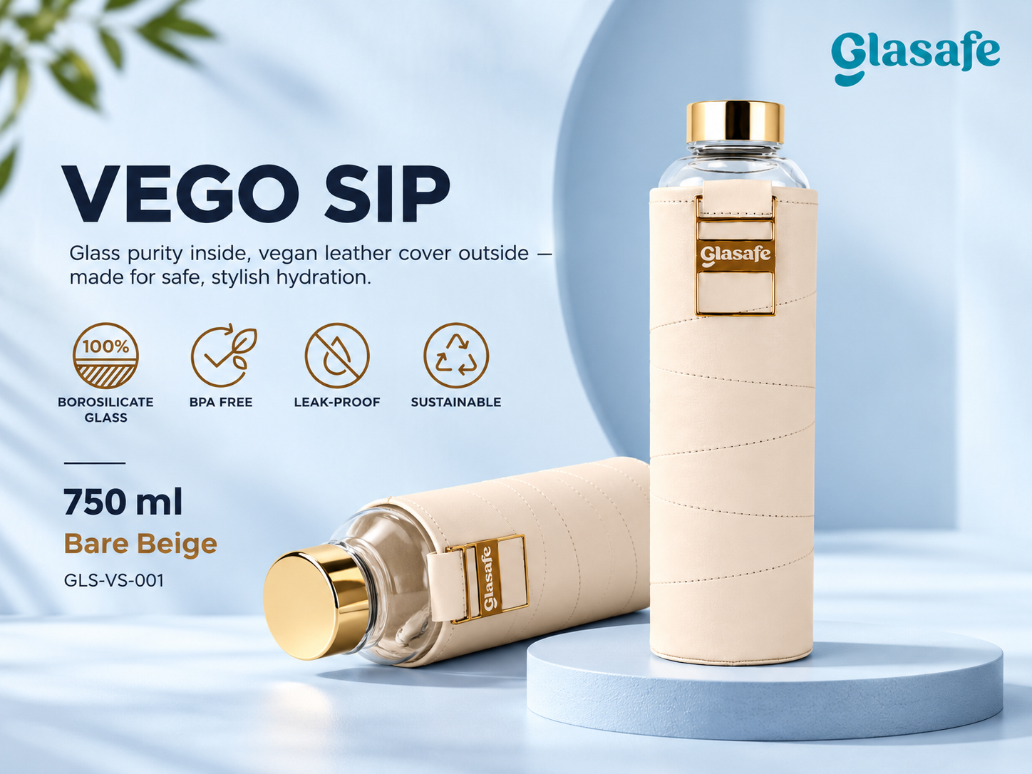 Glasafe Vego Sip Bottle 750ml