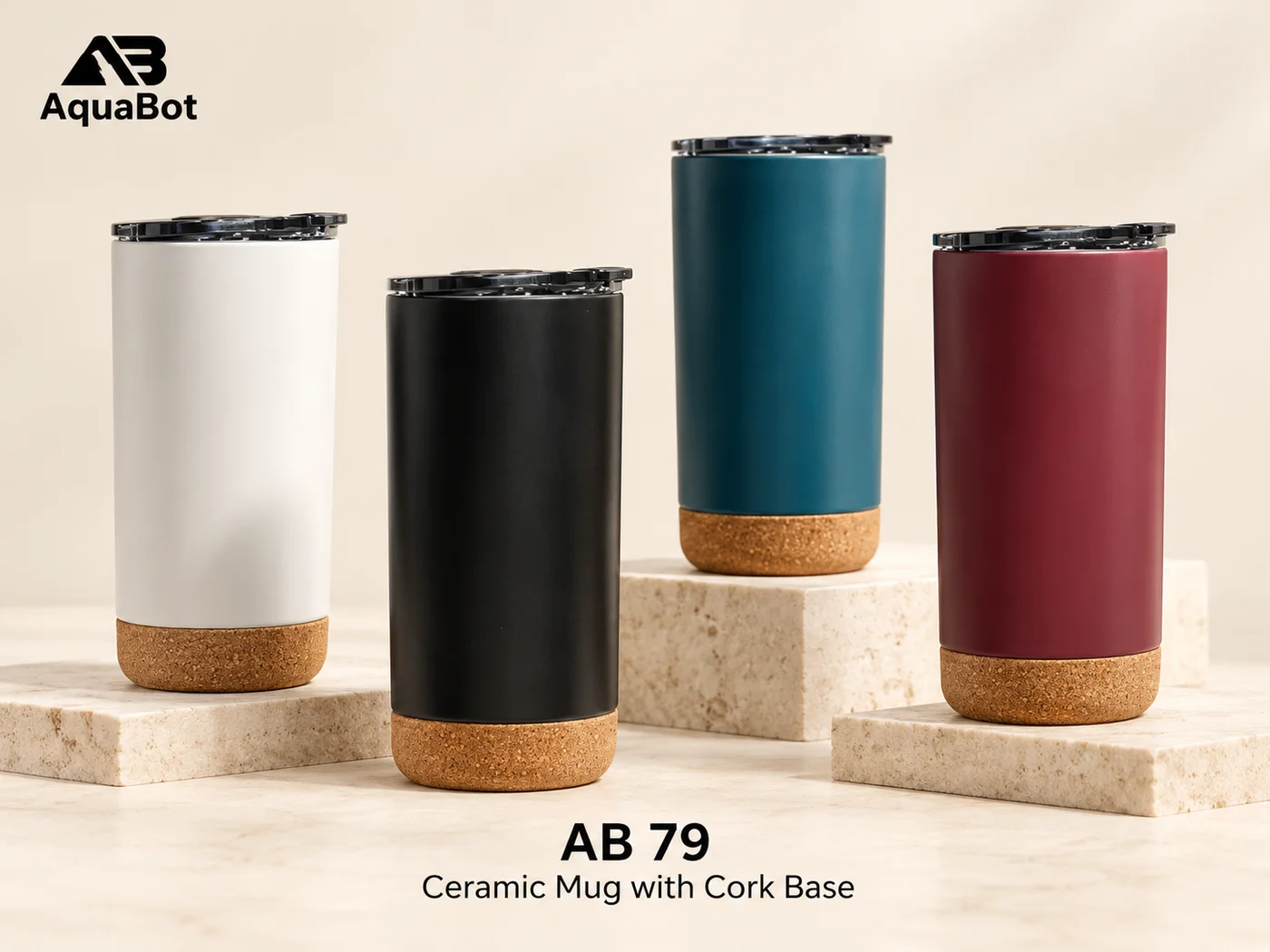 Aqua-Bot AB 79 CERAMIC MUG with CORK BASE