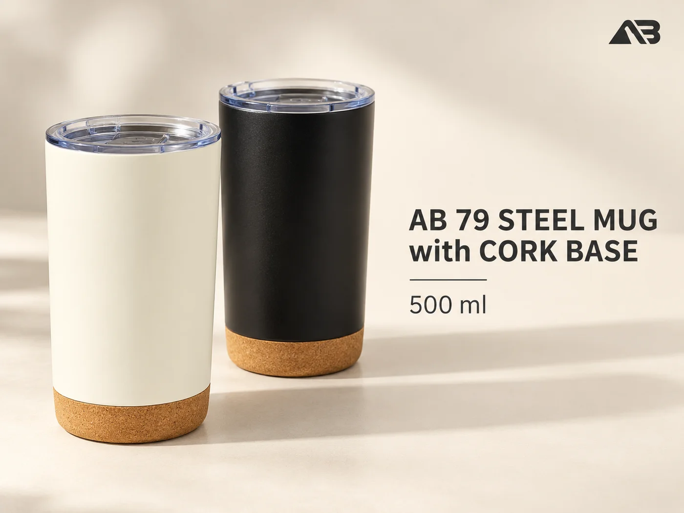 Aqua-Bot AB 79 STEEL MUG with CORK BASE 500 ml