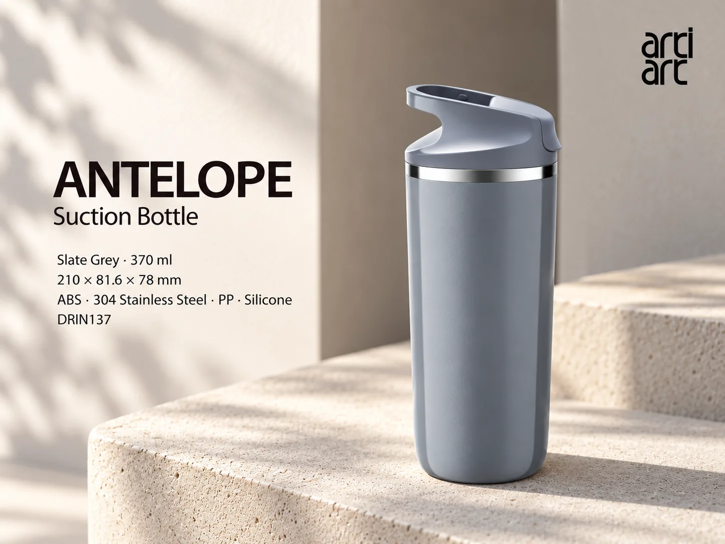 ArtiArt Antelope Suction Bottle 370ml