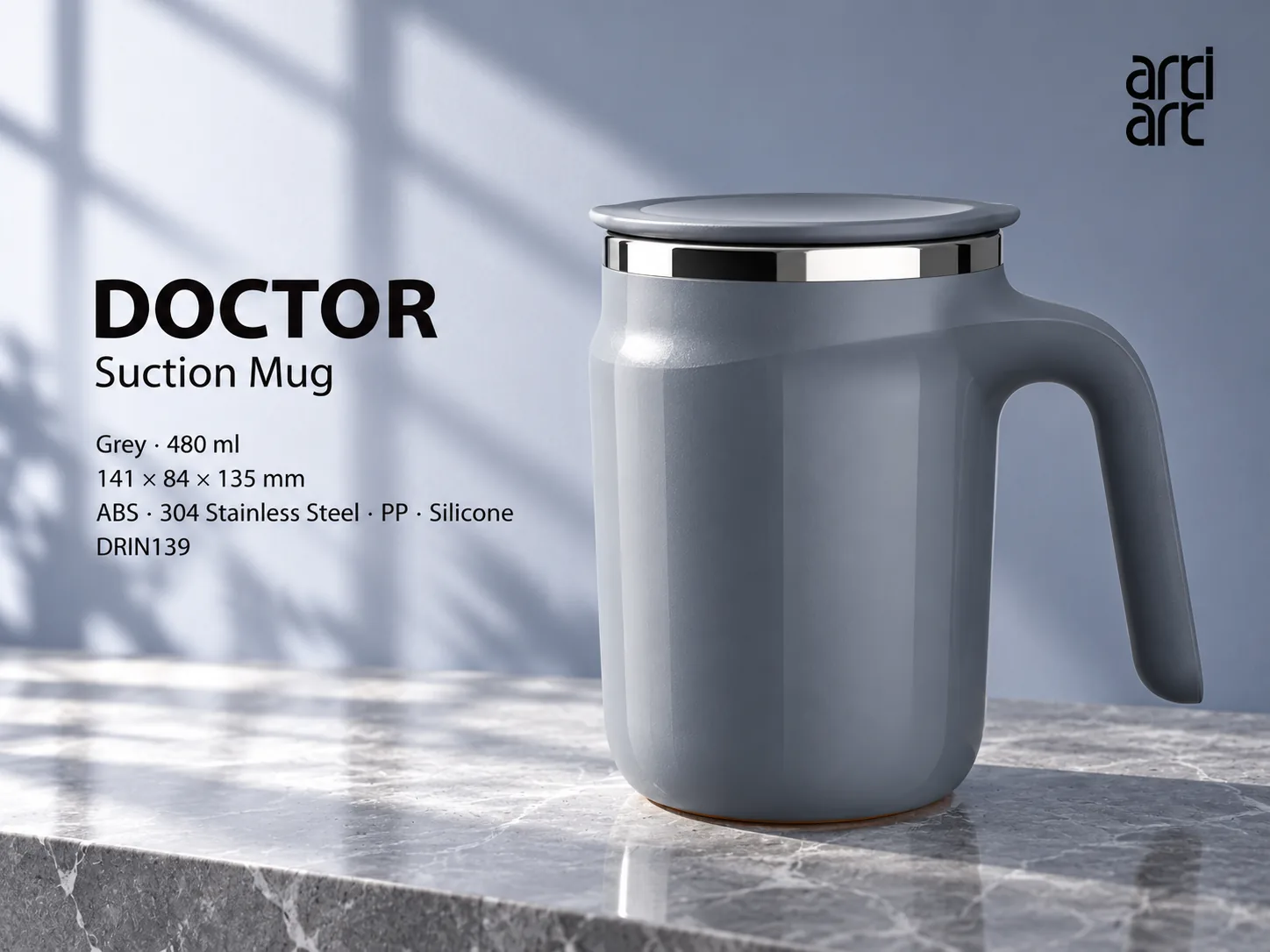 ArtiArt Doctor Suction Mug 480ml