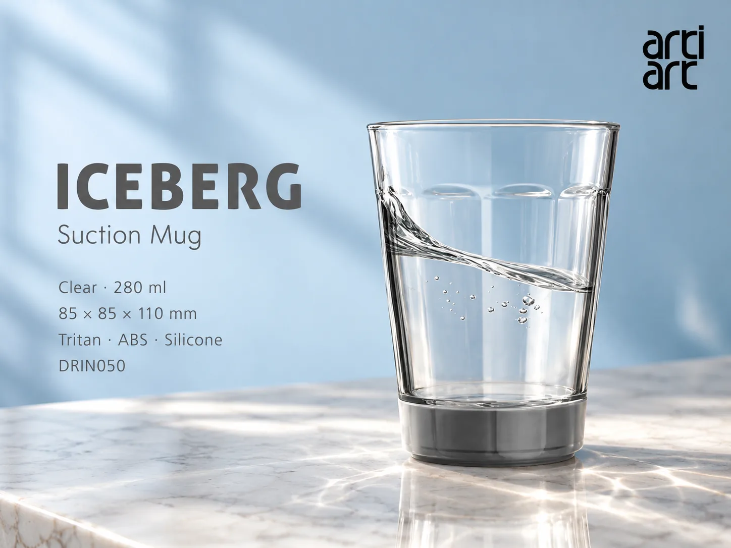 ArtiArt Iceberg Suction Mug 280ml