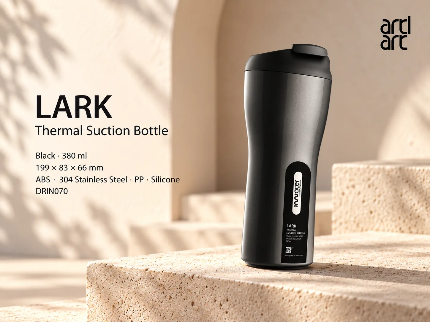 ArtiArt Lark Thermal Suction Bottle 380ml