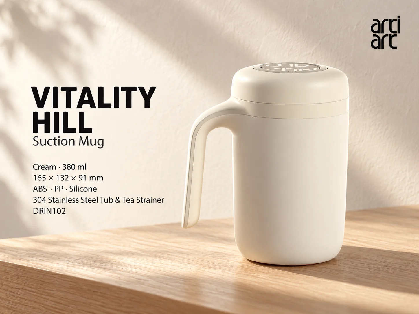 ArtiArt Vitality Hill Suction Mug 380ml