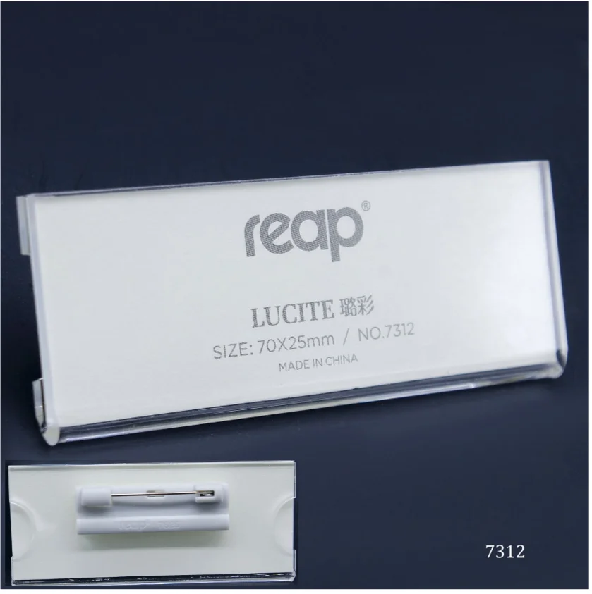 Clear Acrylic Window Name Badges (Model 7312)