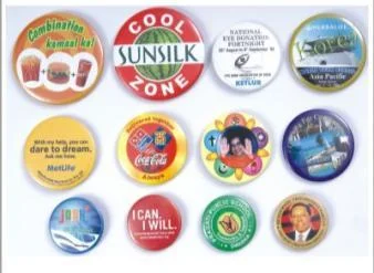 Custom Pin-Back Button Badges (Smiley / Promo Badges)