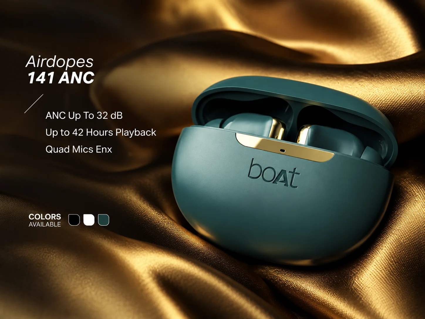 Boat Airdopes 141 ANC True Wireless Earbuds