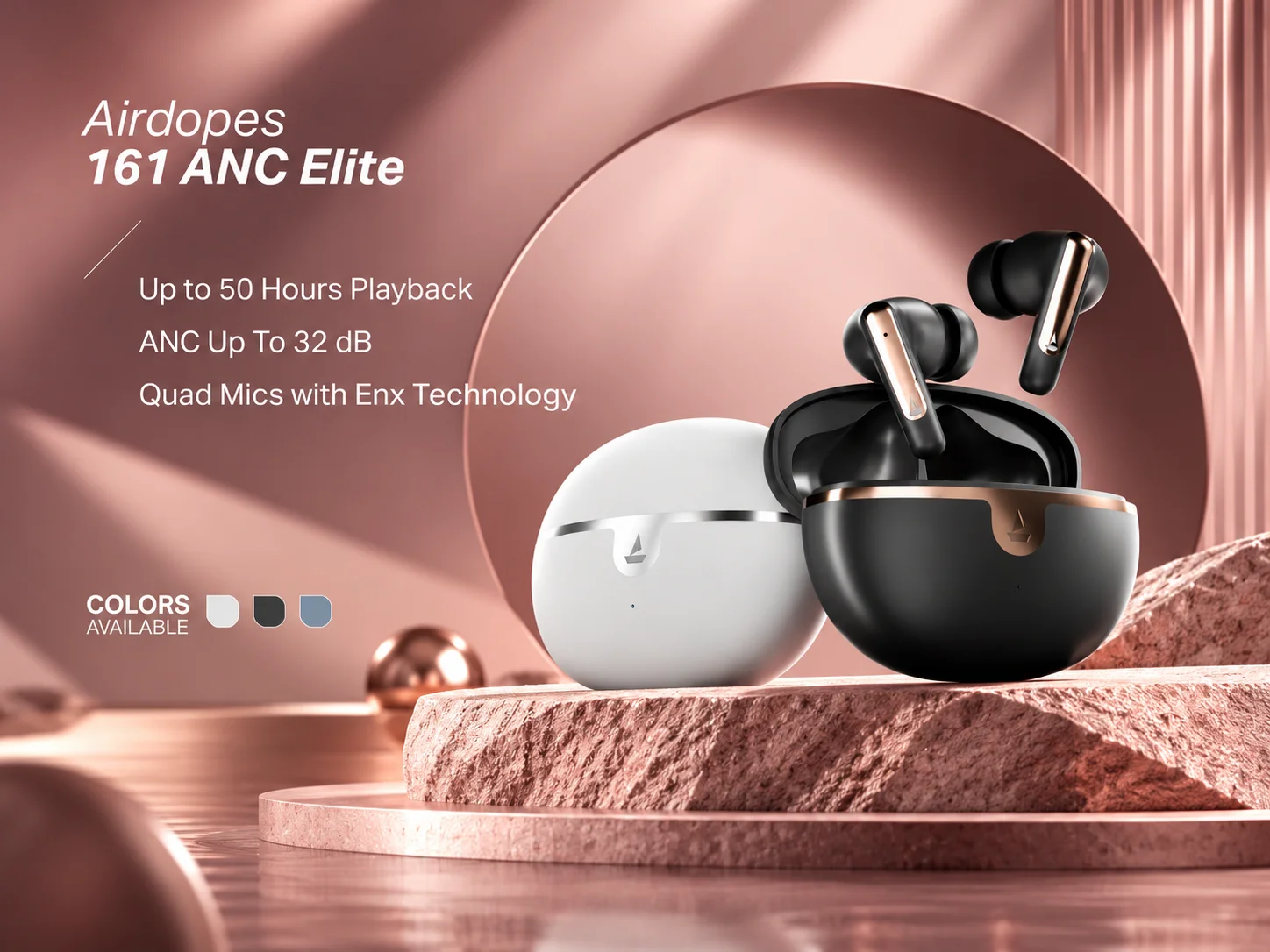 Boat Airdopes 161 ANC Elite True Wireless Earbuds