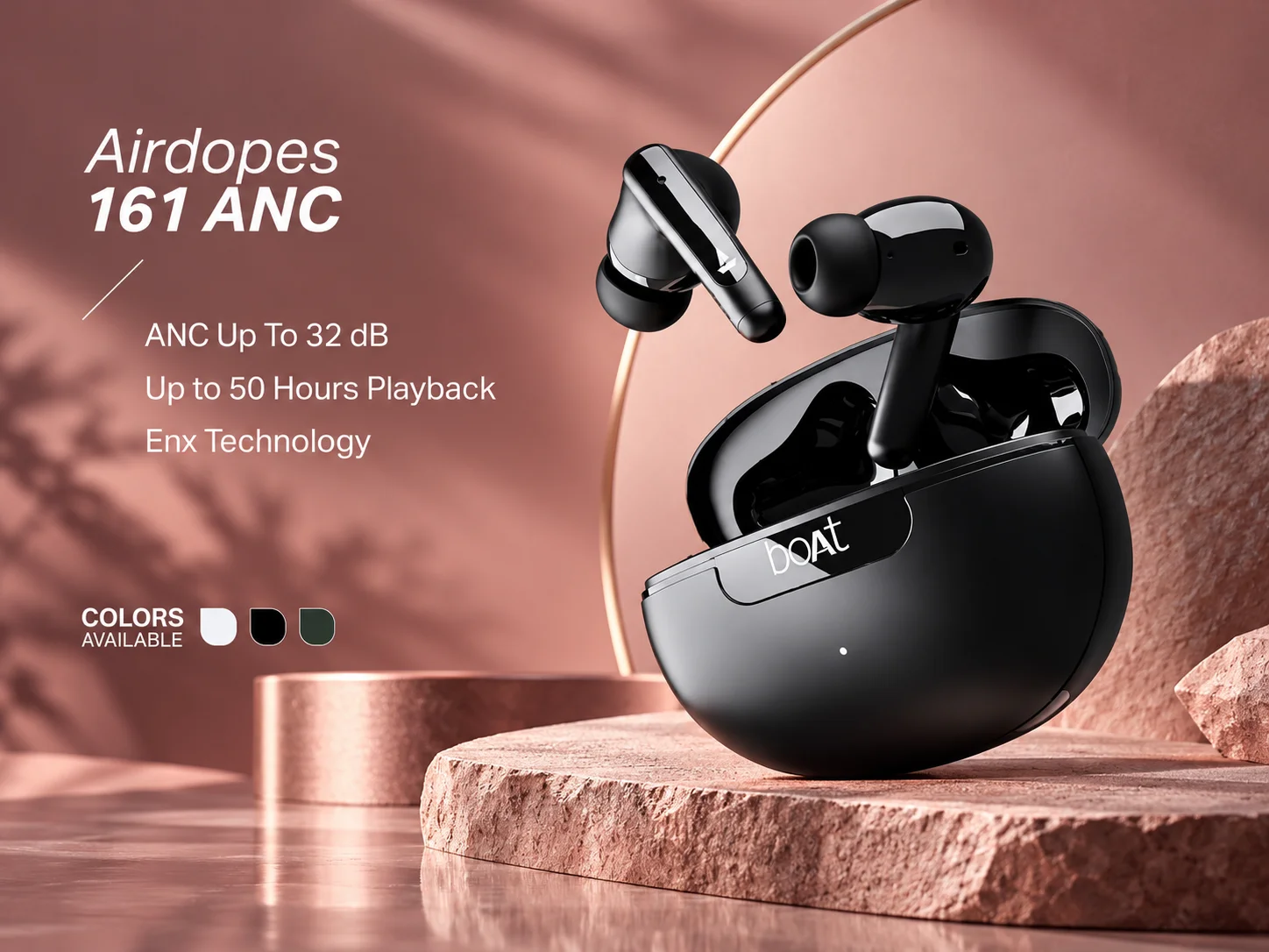 Boat Airdopes 161 ANC True Wireless Earbuds
