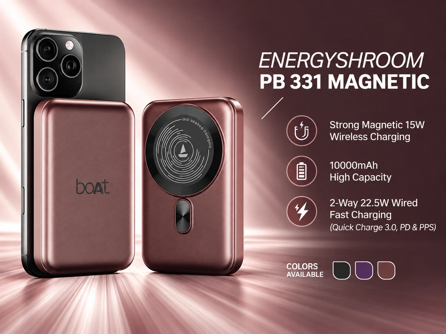 Boat EnergyShroom PB 331 MAGNETIC Power Bank