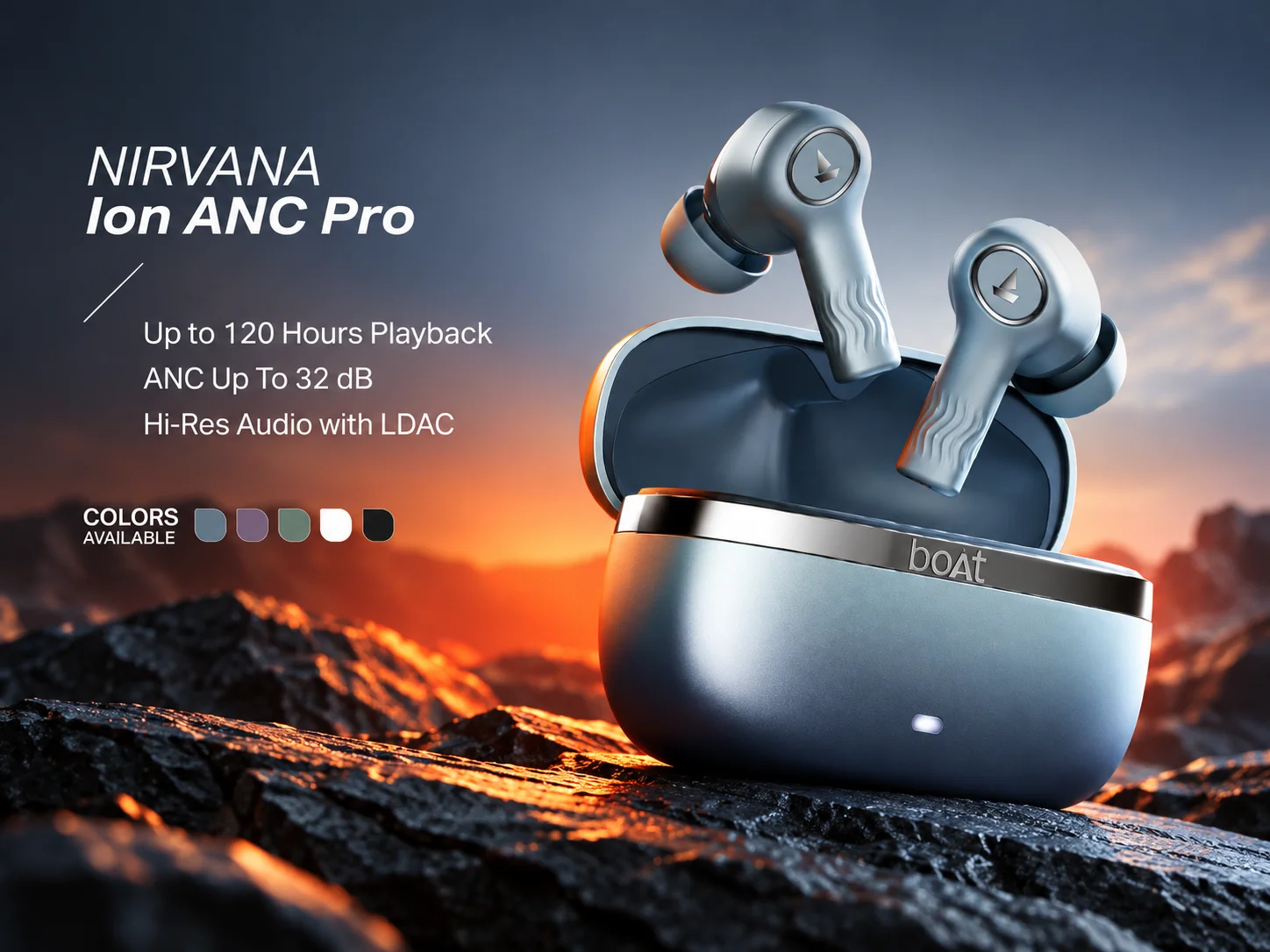 Boat Nirvana lon ANC Pro True Wireless Earbuds