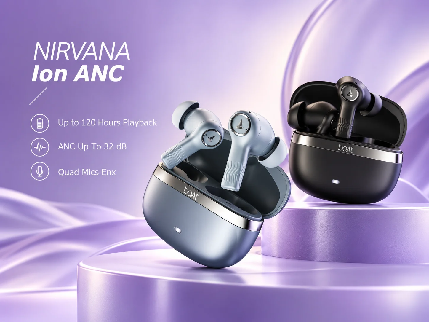 Boat Nirvana lon ANC True Wireless Earbuds