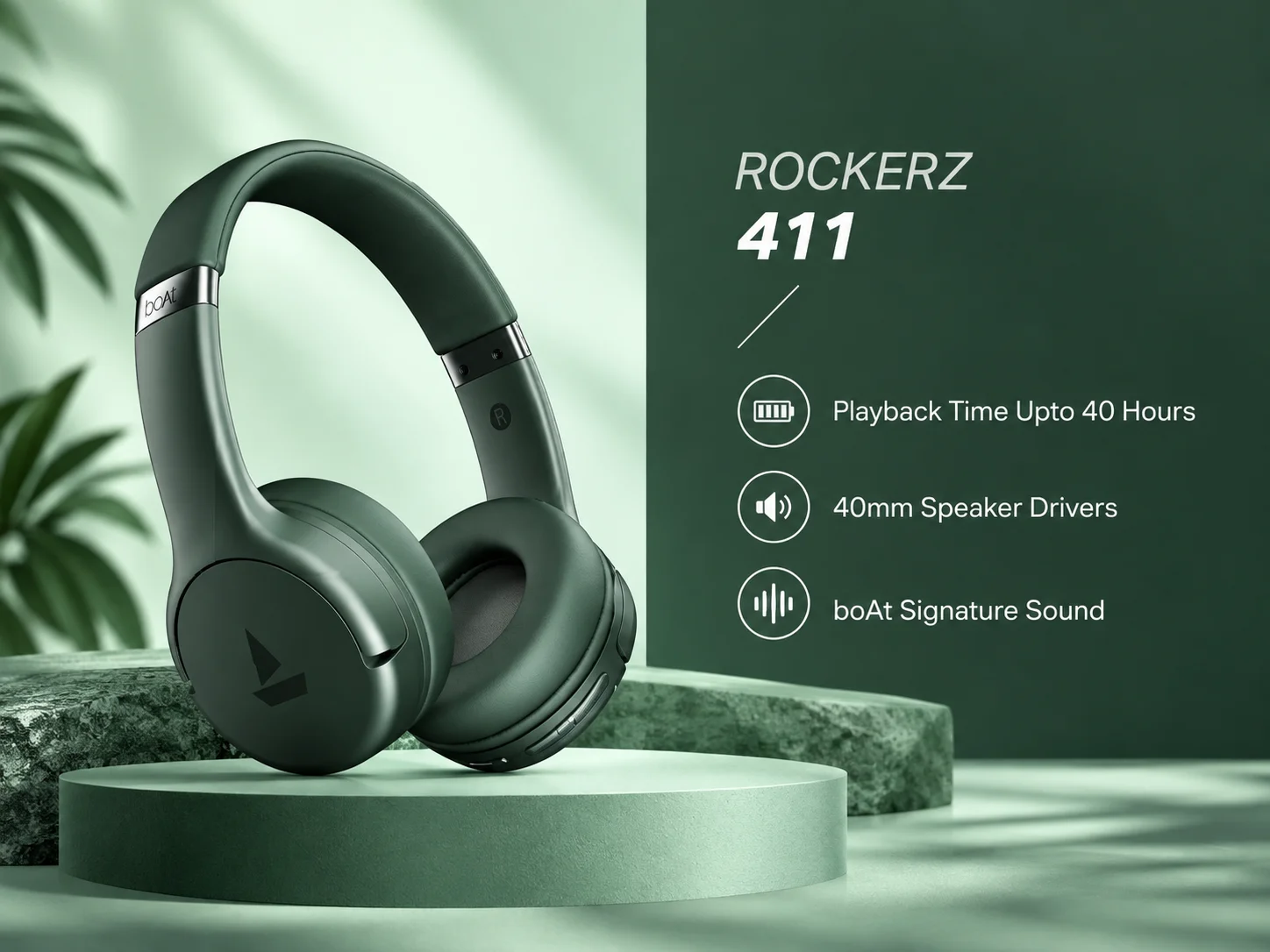 Boat Rockerz 411 Wireless Headphones