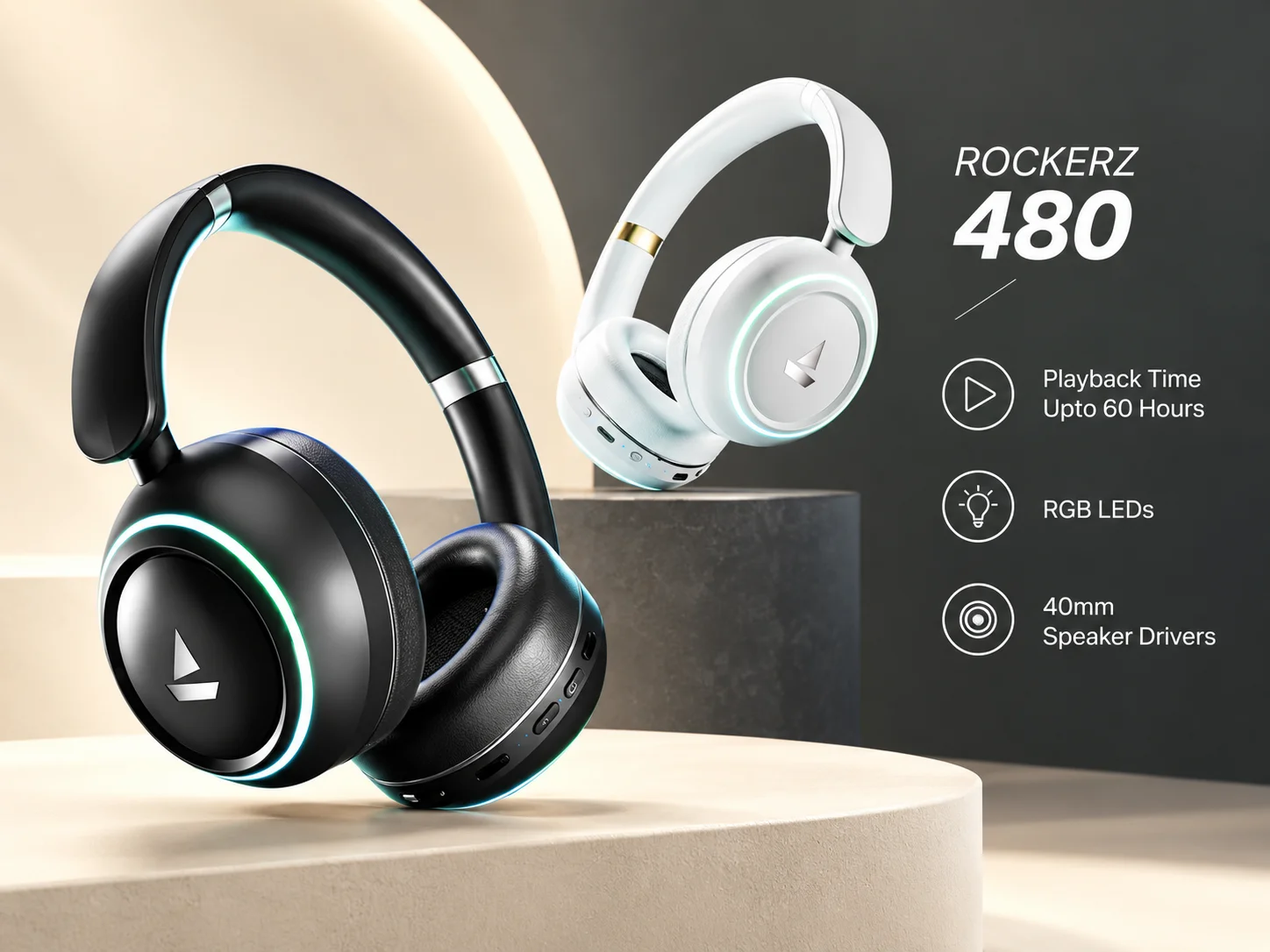 Boat Rockerz 480 Wireless Headphones