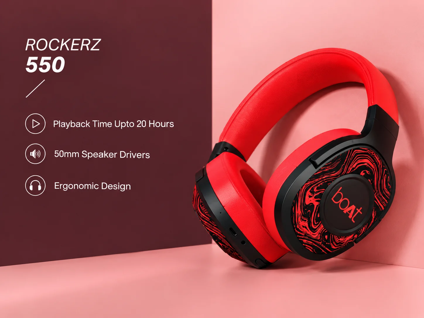 Boat Rockerz 550 Wireless Headphones