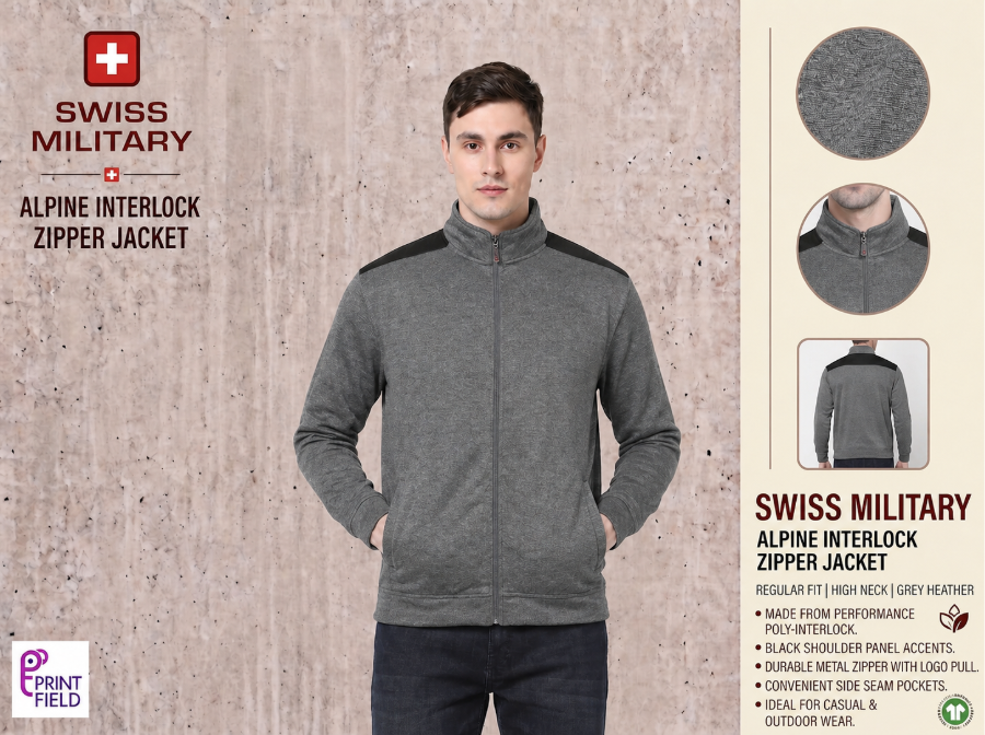 Swiss Military Alpine Interlock Zipper Jacket