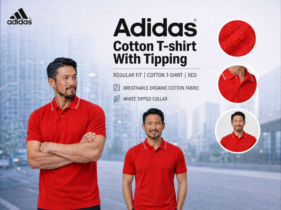 Adidas Cotton T-shirt With Tipping