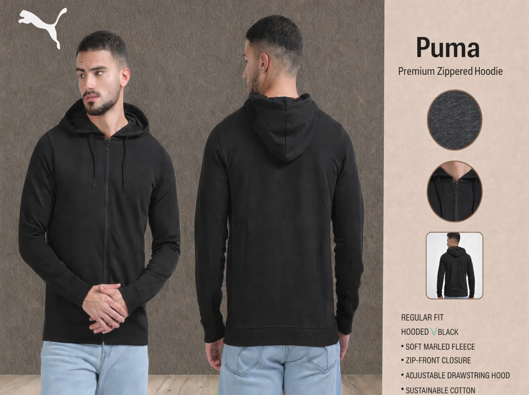 Puma Premium Zippered Hoodie
