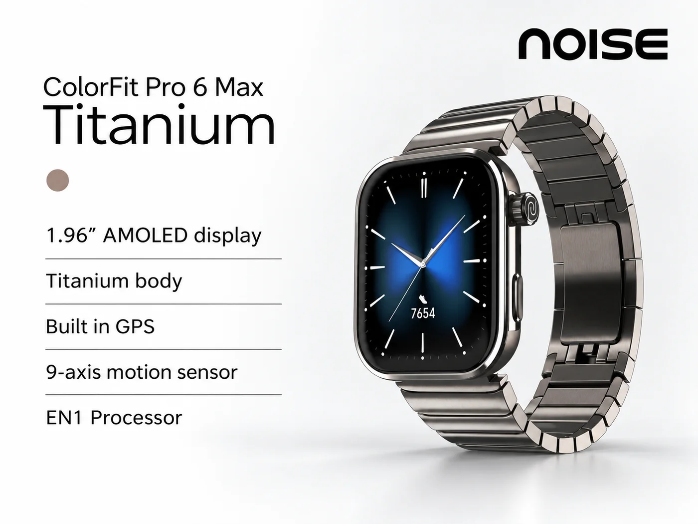 Noise ColorFit Pro 6 Max Titanium Smartwatch