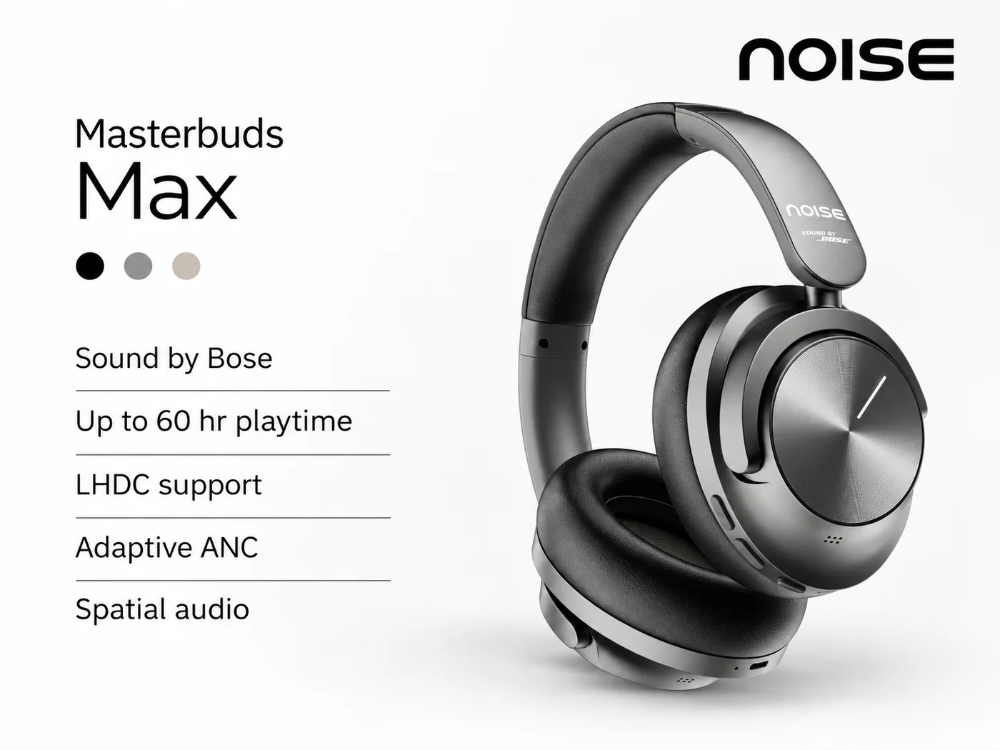 Noise Masterbuds Max TWS Earbuds (Sound by Bose)