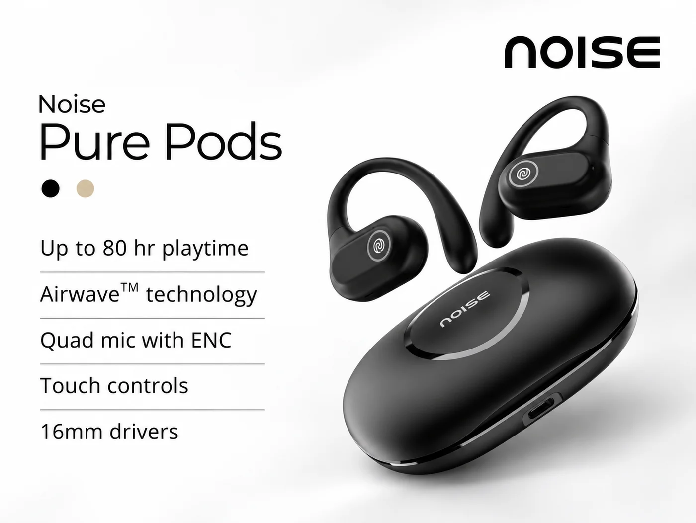 Noise Pure Pods Open-Ear Earbuds