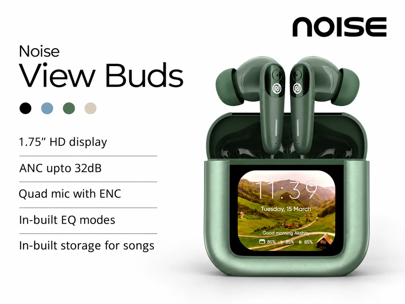 Noise View Buds True Wireless Earbuds with Display