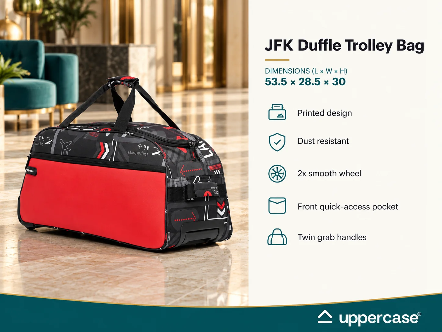 Uppercase JFK Duffle Trolley Bag