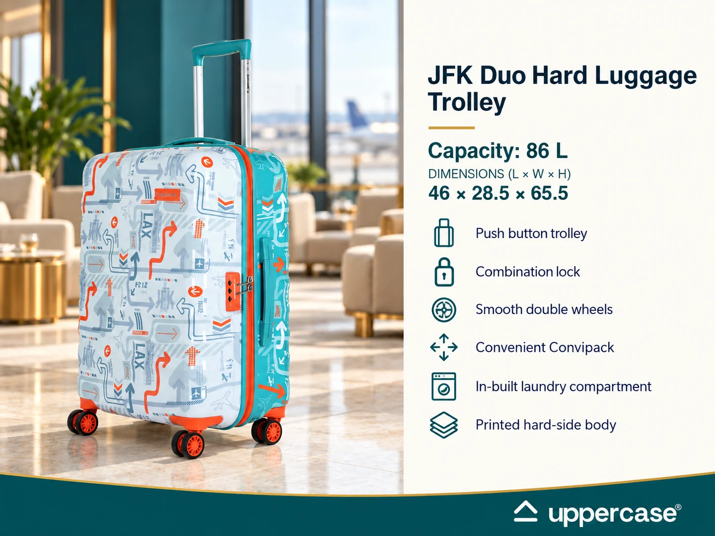 Uppercase JFK Duo Hard Luggage Trolley