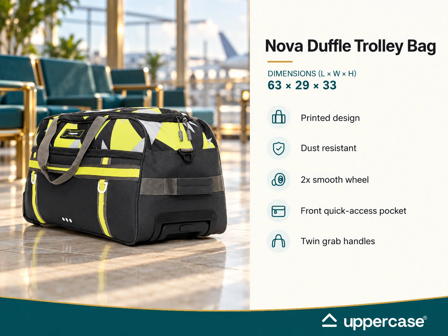 Uppercase Nova Duffle Trolley Bag