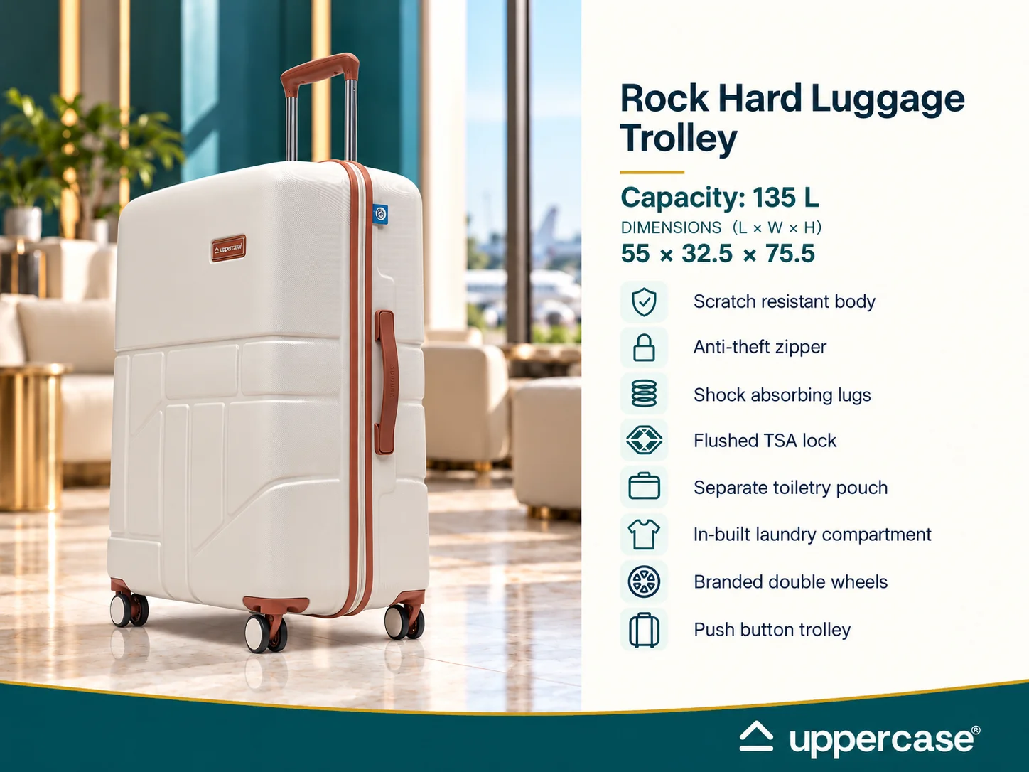 Uppercase Rock Hard Luggage Trolley