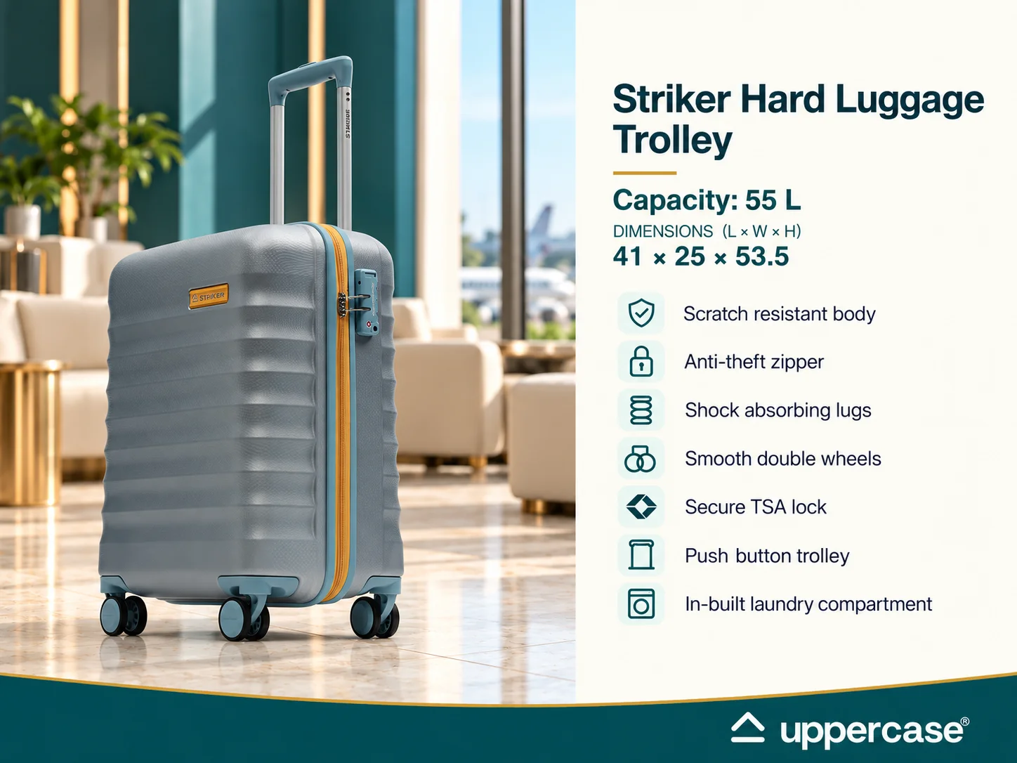 Uppercase Striker Hard Luggage Trolley