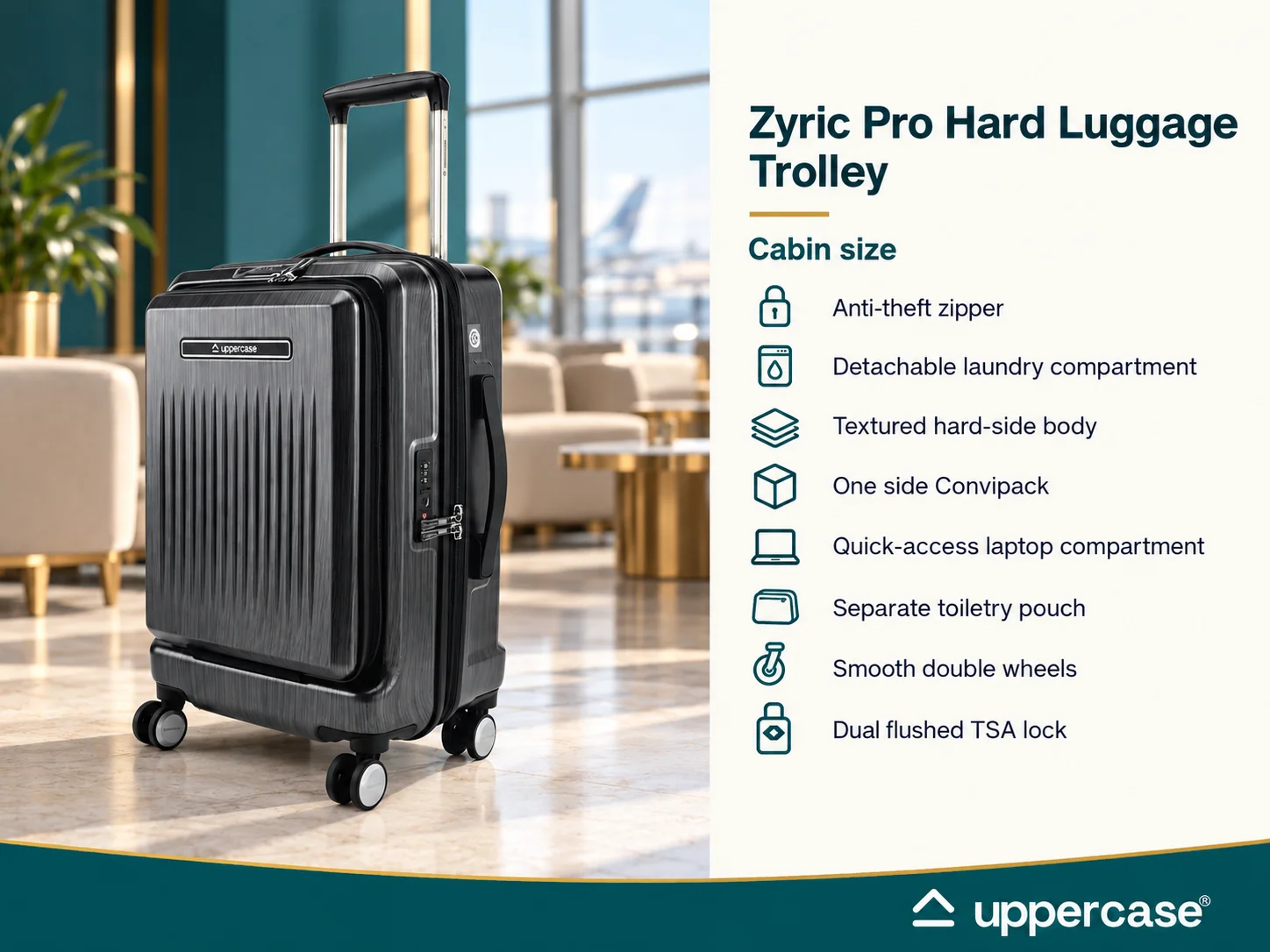 Uppercase Zyric Pro Hard Luggage Trolley